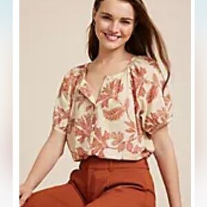 Maurices Puff Sleeve Button Down Blouse